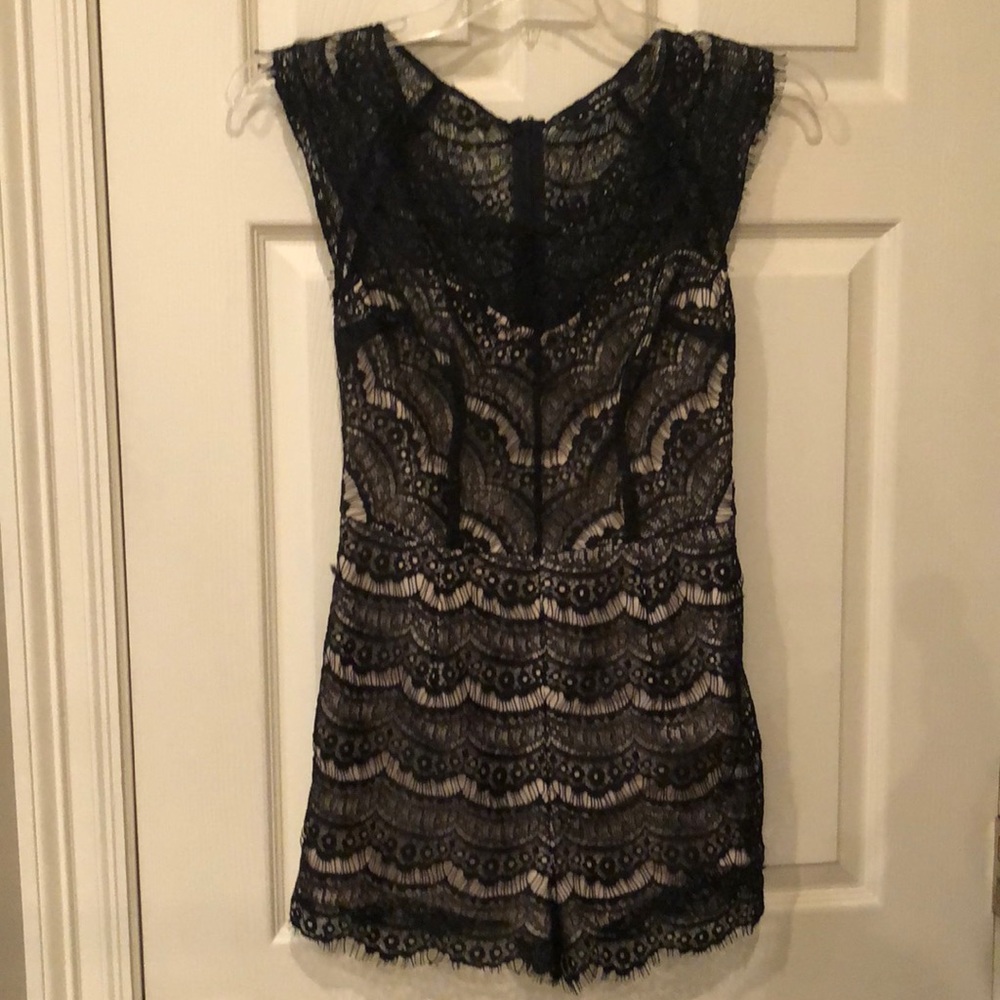 Black lace romper